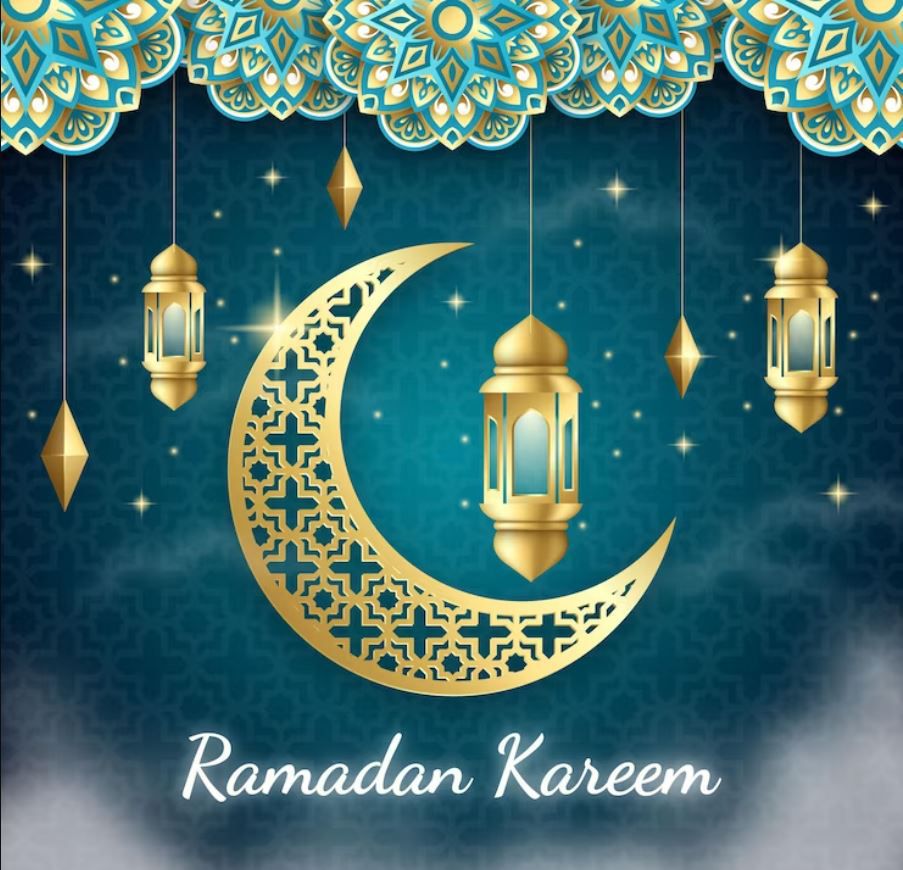 Calendrier Ramadan - Bleu - Ramadan Mubarak